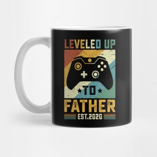 Vintage Leveled Up To Father Est.2020 Mug